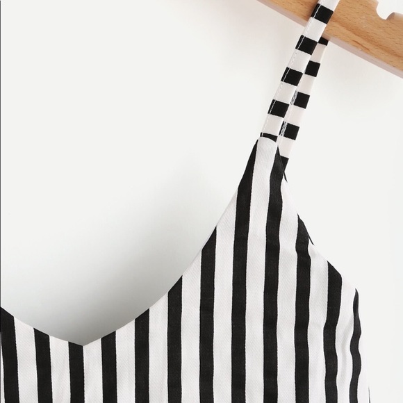 Private Boutique Label Black White Striped Cami Top Small Medium - Picture 4 of 17
